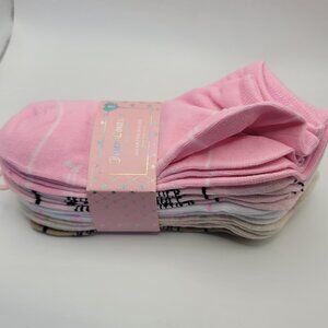 Juice Couture Women's Quarter Socks Shoe Size 4-10, 8 pairs  (NWT)